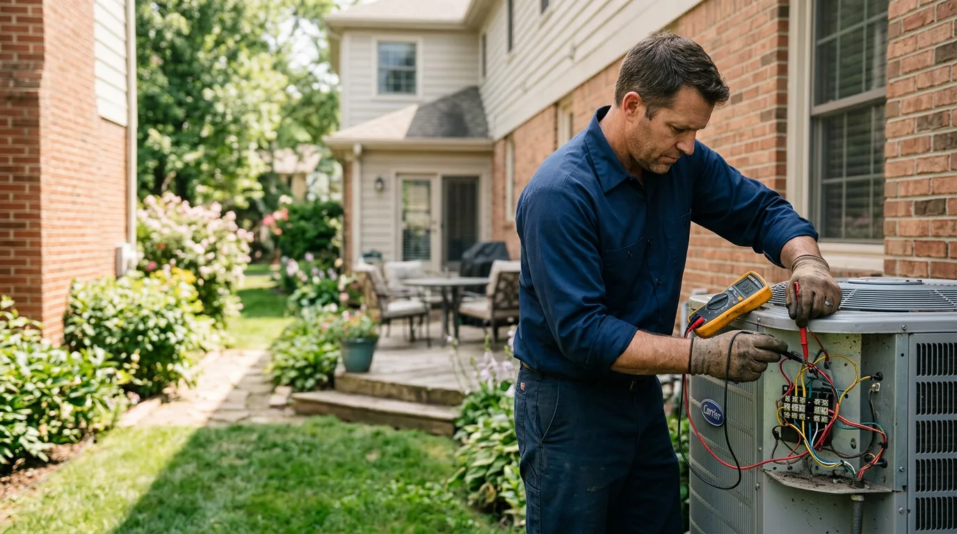 HVAC technician working near Cherokee, NC